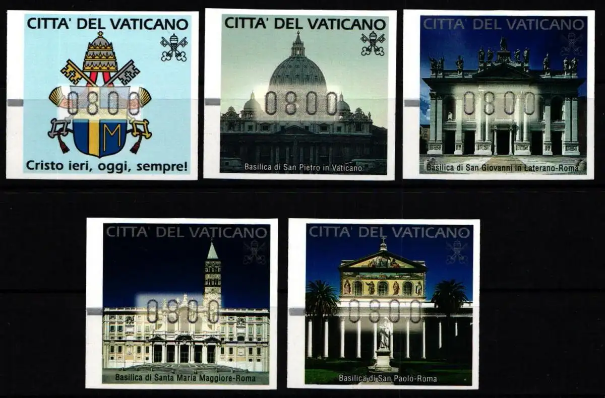 Vatikan Automatenmarken 1-5 postfrisch #NH708