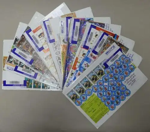 Mongolei auf Brief 10x A4 Format mit einer bunten Frankatur -selten- #IM891