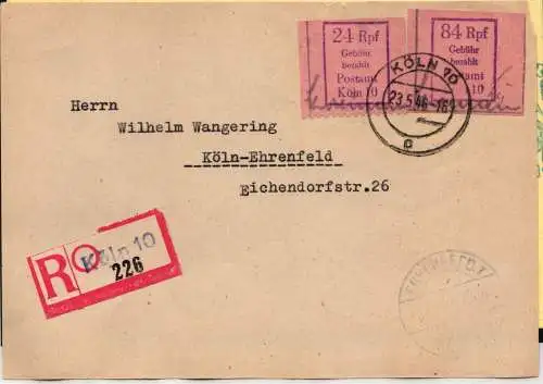 Deutsche Lokalausgaben Köln 1a-2a auf Postkarte Attest Zierer #NG642