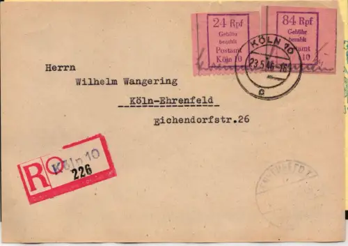 Deutsche Lokalausgaben Köln 1a-2a auf Postkarte Attest Zierer #NG642
