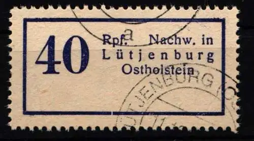 Deutsche Lokalausgaben Lütjenburg 1 F gestempelt geprüft Zierer BPP #NG718