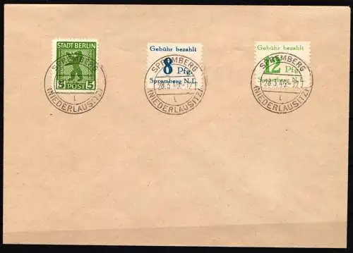 Nichtamtliche Ausgaben Spremberg 23-24 A auf Brief nicht gelaufen #NG808