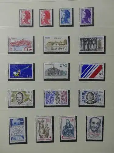 Frankreich 1982-1989 postfrisch besammelt im Safe Vordruck #LY935
