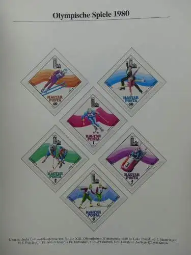 Motiv Olympische Spiele Olympiade 1980 im Rowland Hill Binder #LY956