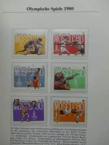 Motiv Olympische Spiele Olympiade 1980 im Rowland Hill Binder #LY956