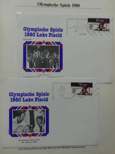 Motiv Olympische Spiele Olympiade 1980 im Rowland Hill Binder #LY956