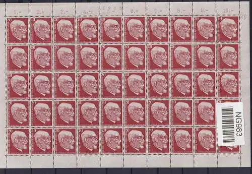 BRD Bund 278 postfrisch als Bogen #NG983