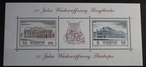 Österreich Block 30 mit 2555-2556 postfrisch #WX597