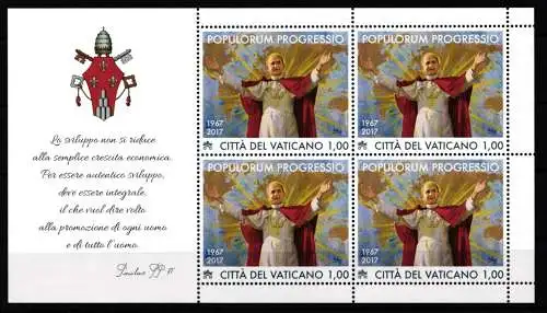 Vatikan 1909 postfrisch als Kleinbogen #NH983