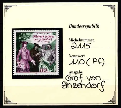 BRD Bund 2115 postfrisch Mustermarke #NJ275