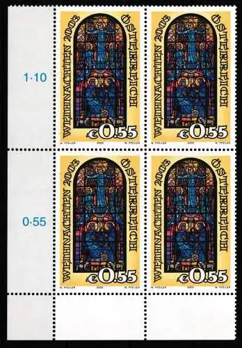 Österreich Viererblock 2453 postfrisch #NA531