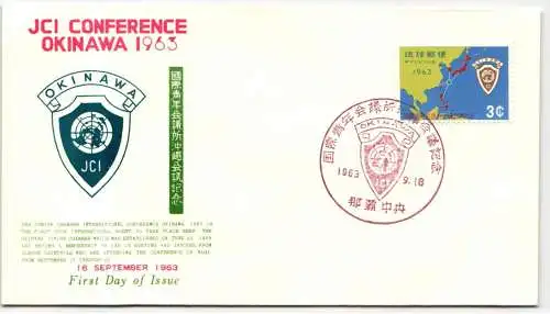 Ryukyu-Inseln FDC 143 als Ersttagsbrief #NI438