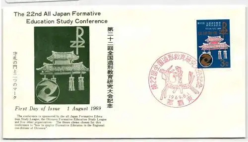 Ryukyu-Inseln FDC 213 als Ersttagsbrief #NI492