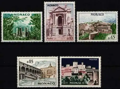 Monaco 644-648 postfrisch Architektur, Monaco MNH #NI544