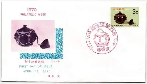 Ryukyu-Inseln FDC 223 als Ersttagsbrief #NI502