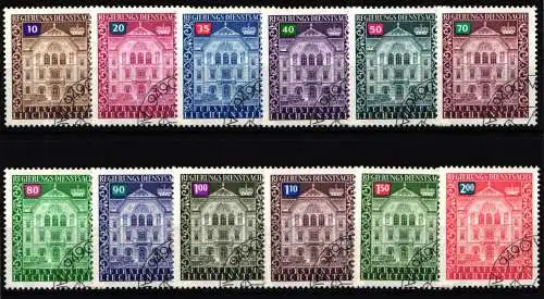 Liechtenstein Dienstmarken 57-68 gestempelt #NI546