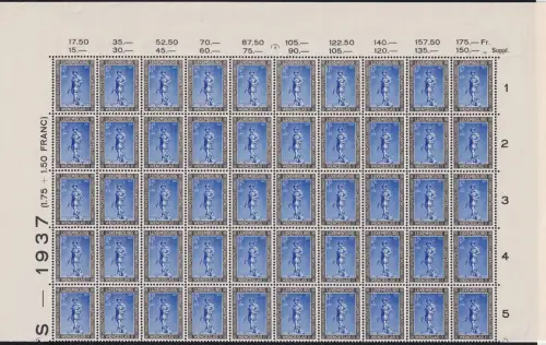 Luxemburg 303-308 postfrisch 100 Sätze im Bogenteil, 2.200,-€ KW #NJ454
