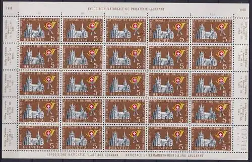 Schweiz 607 postfrisch als Bogen #NJ490