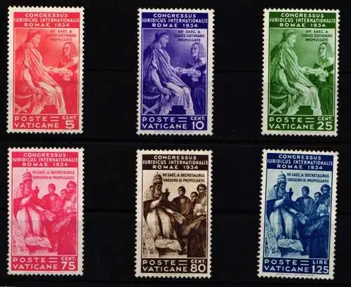 Vatikanstadt 45-50 postfrisch Anderes Prüfzeichen #NI941