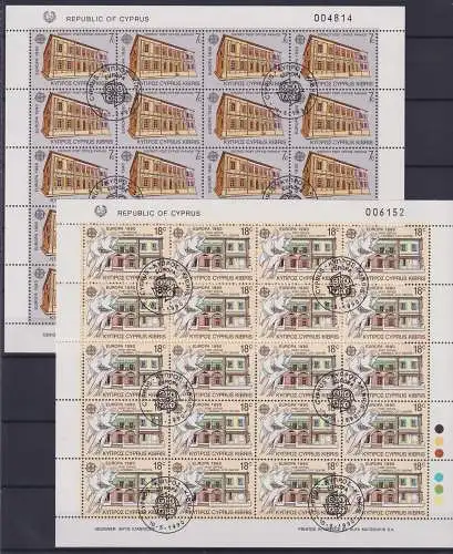 Zypern 748-749 gestempelt mit EST, als Kleinbögen, Cept #NF294
