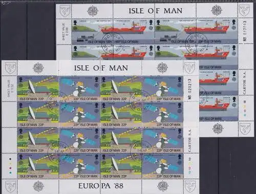 Isle of Man 367-370 gestempelt mit EST, als Kleinbögen, Cept #NF290