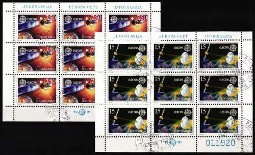 Jugoslawien 2476-2477 gestempelt mit EST, als Kleinbogen, Cept #NF350