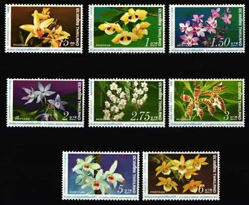 Thailand 861-868 postfrisch Orchideen #NF043