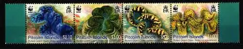 Pitcairn Inseln 865-868 postfrisch als 4er Streifen, Riesenmuscheln #NF070