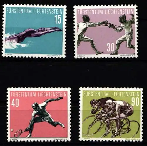 Liechtenstein 365-368 postfrisch Sport #NF101