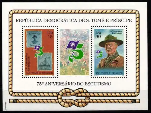 Sao Tome e Principe Block 95 A I postfrisch Pfadfinder, Baden Powell #NF082