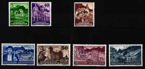 Liechtenstein Dienstmarken 20-27 postfrisch 22 fehlt #NE976