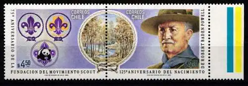 Chile 986-987 postfrisch Pfadfinder, Baden Powell #NE930