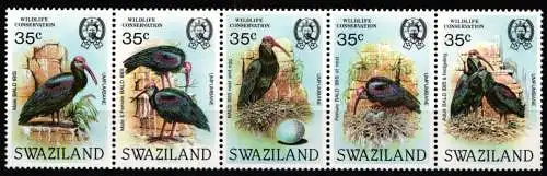 Swasiland 449-453 postfrisch Vögel #NE928