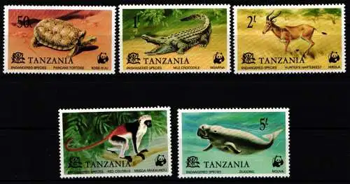 Tansania 82-83 postfrisch Wildtiere #NE954