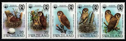Swasiland 398-402 postfrisch Eulen, Vögel #NE929