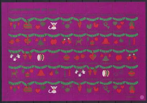 Dänemark 1977 postfrisch Julemarken als Kleinbogen #NE895