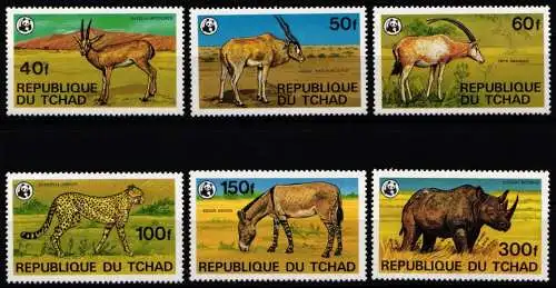 Tschad 849-854 postfrisch Wildtiere #NE935