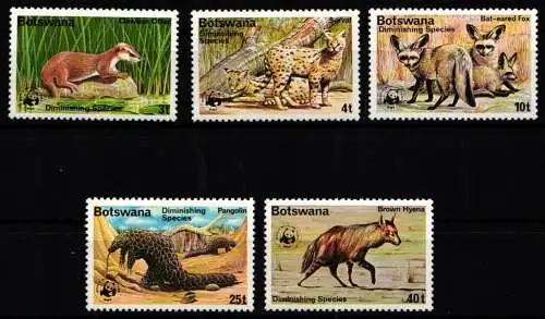 Botswana 182-186 postfrisch Wildtiere #NE956