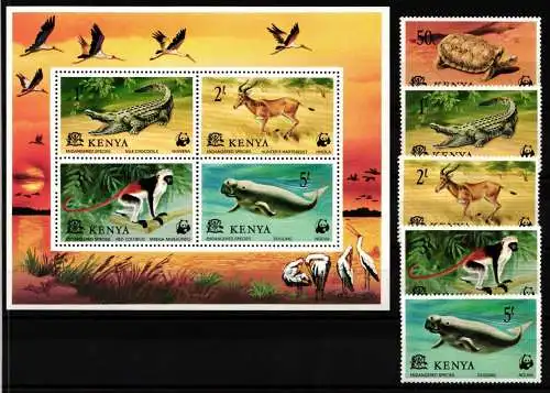 Kenia Block 10 + 87-91 postfrisch Wildtiere #NE951