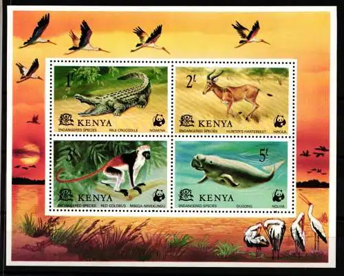 Kenia Block 10 postfrisch Wildtiere #NE950