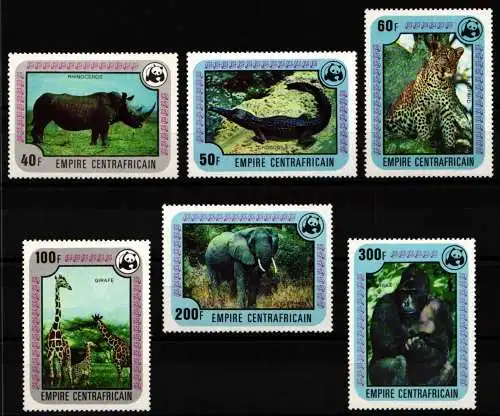 Zentralafr. Republik 532-537 postfrisch Wildtiere #NE948