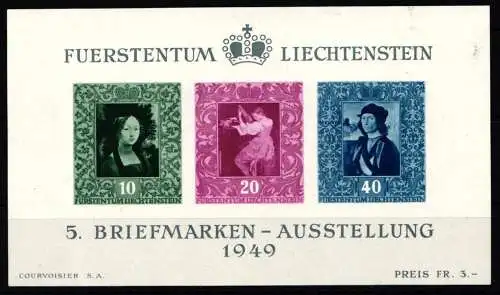 Liechtenstein Block 5 postfrisch Briefmarkenausstellung #NF125