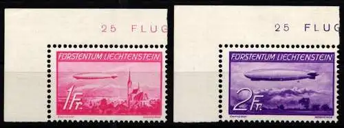Liechtenstein 149-150 postfrisch Eckrand, Zeppelin #NF158