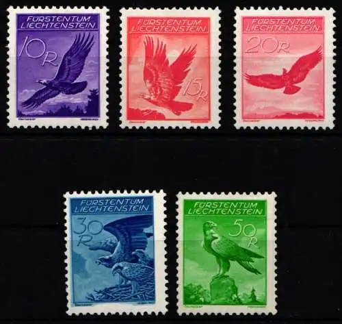 Liechtenstein 143-147 postfrisch Vögel #NF160