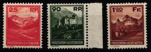 Liechtenstein 119-121 postfrisch Landschaften und Gebäude #NF163