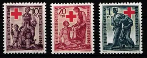 Liechtenstein 244-246 postfrisch Rotes Kreuz #NF133