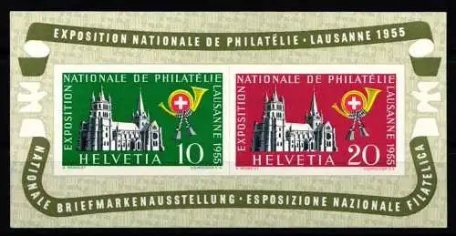 Schweiz Block 15 postfrisch Briefmarkenausstellung 1955 #NF179