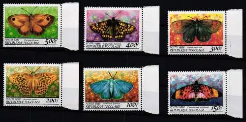Togo 2875-2880 postfrisch Schmetterling #KC543