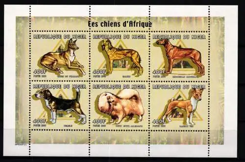 Niger 1837-1842 postfrisch Kleinbogen / Hunde #KC549