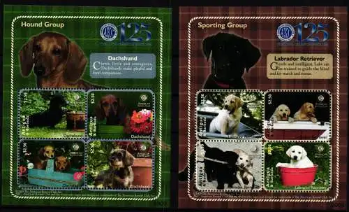 Antigua und Barbuda 4659-4666 postfrisch Kleinbogensatz / Hunde #KC643
